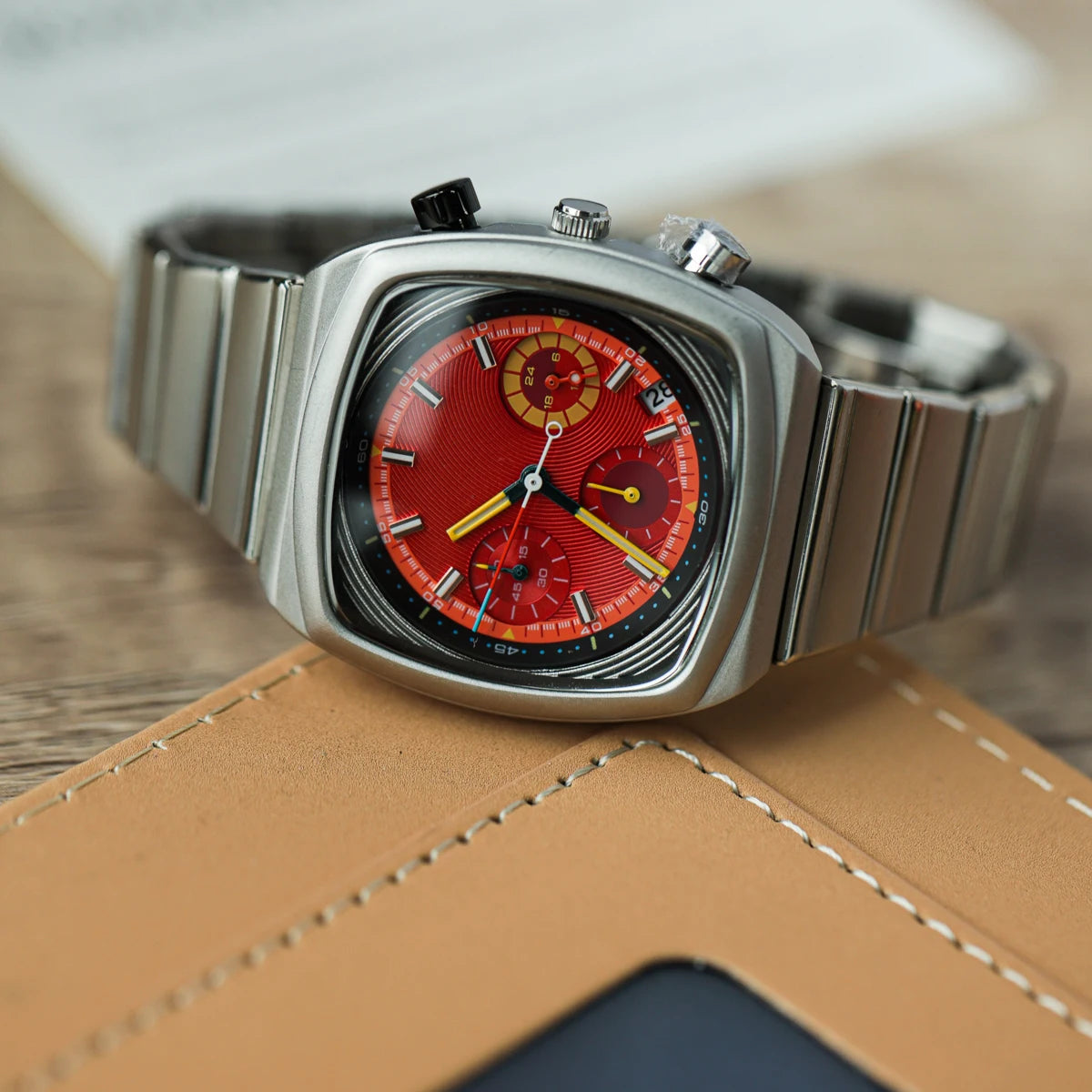 Multi-Function Calendar and Stainless Steel Watch