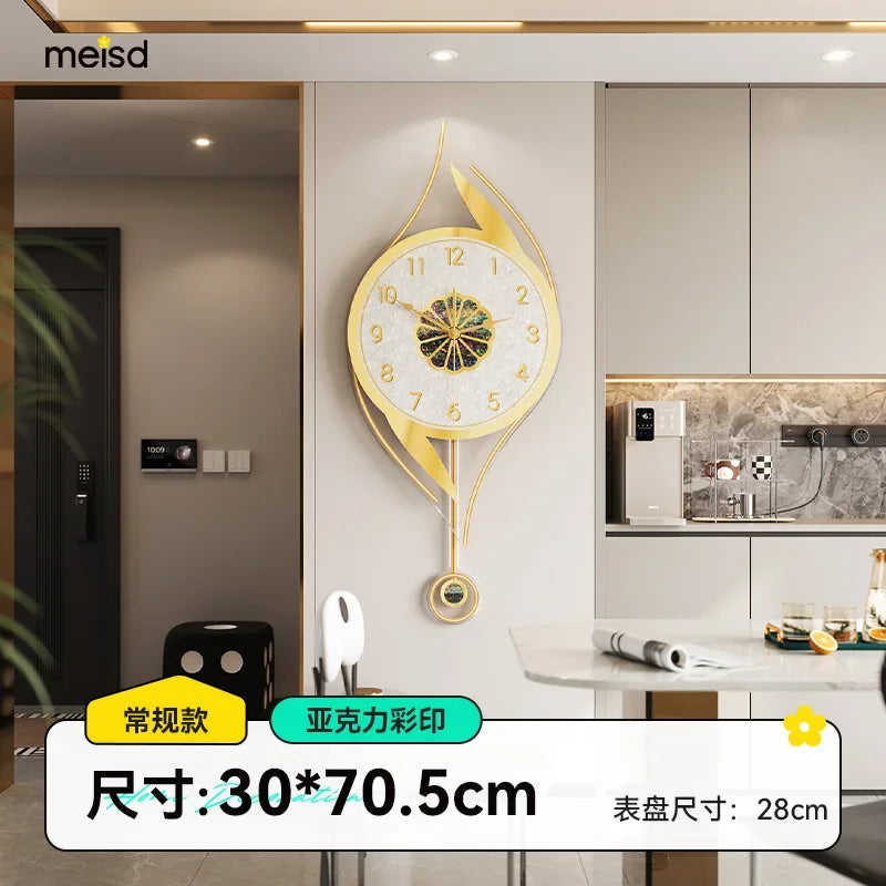 Luxury Wall Clock Art Mural – Elevate Your Space with Modern Nordic Style