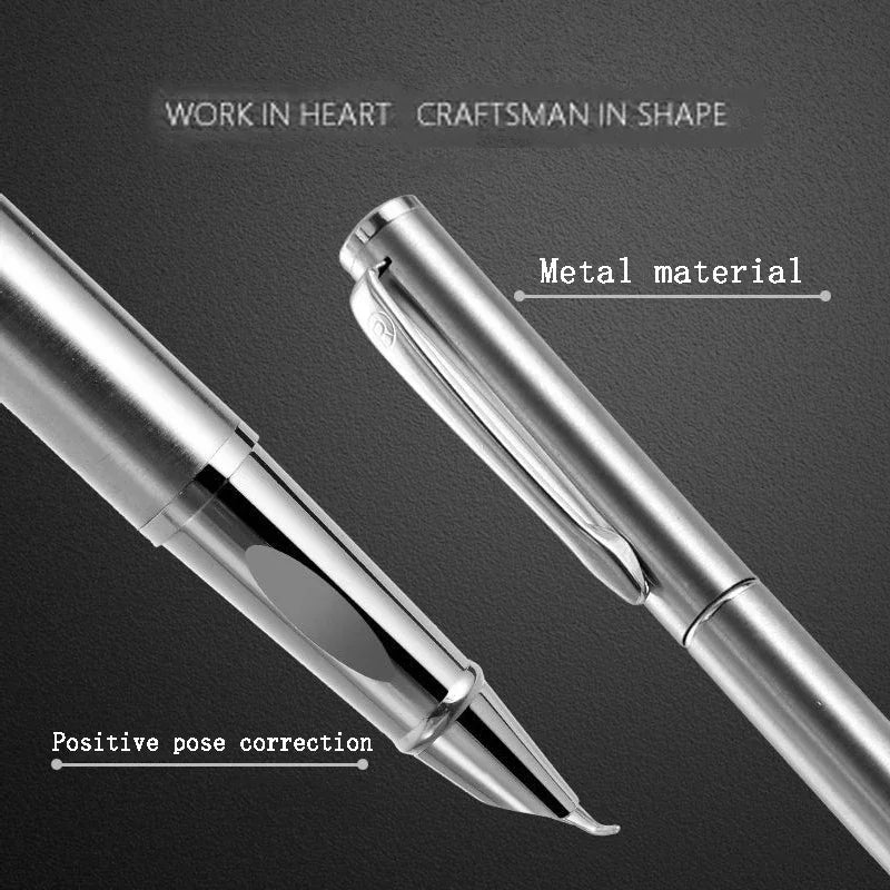 Luxury Metal Fountain Pen – Curved Nib for Smooth, Artistic Writing