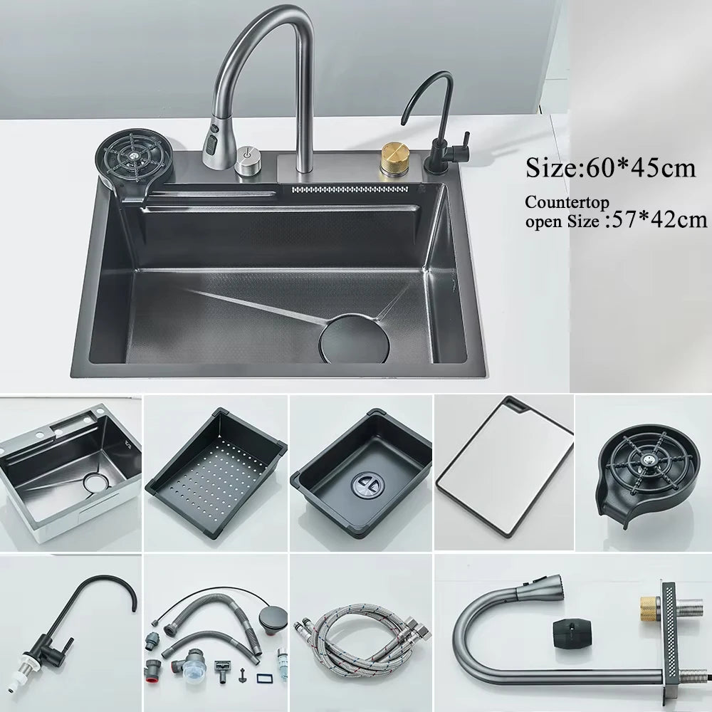 Premium Stainless Steel Digital Display Sink Specifications