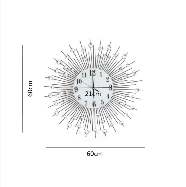 Elegant Art Deco Wall Clock – Silent and Accurate Timekeeping