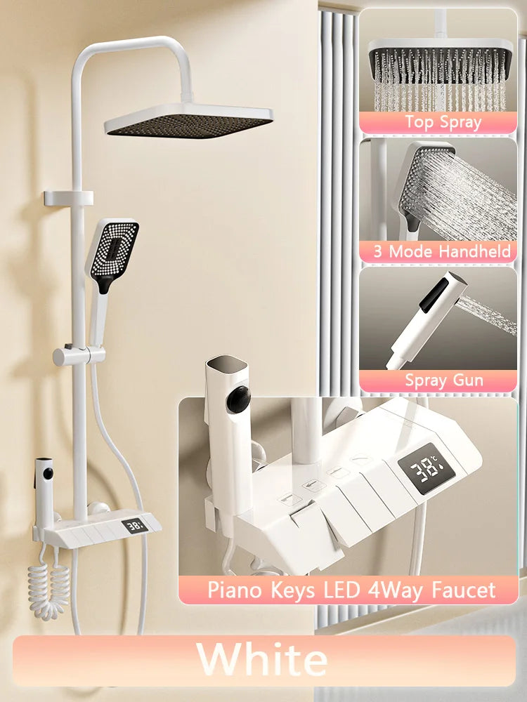 Shower Set with LED Digital Display