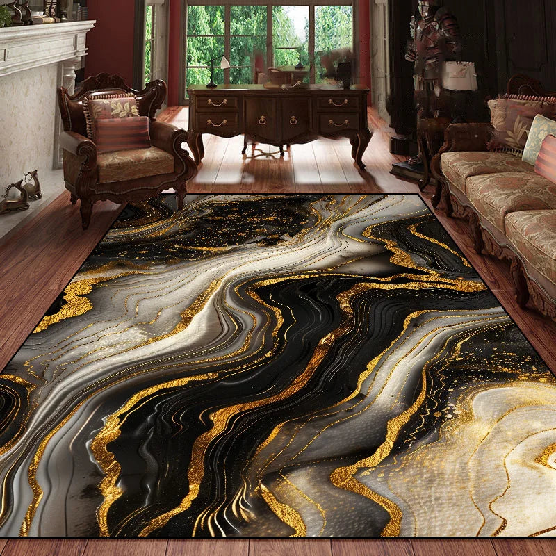 Modern Geometric Anti-Slip Carpet – Soft & Washable