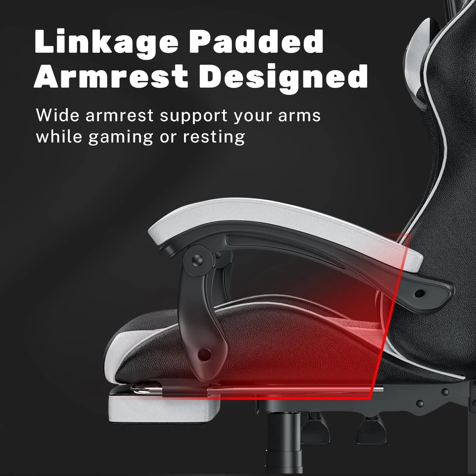 Ergonomic Gaming Chair with Footrest – Adjustable Swivel Office Seat