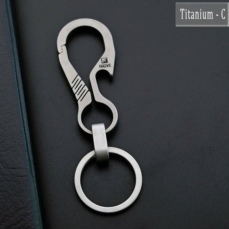 Durable Titanium Alloy Multi-Purpose Keychain with Sleek Design