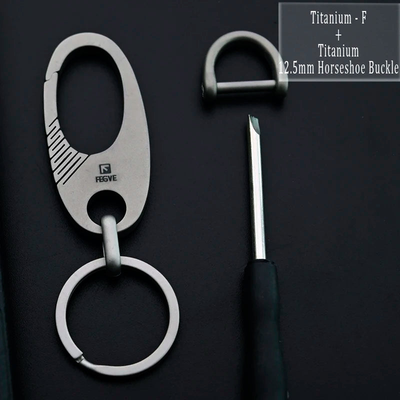 Durable Titanium Alloy Multi-Purpose Keychain with Sleek Design