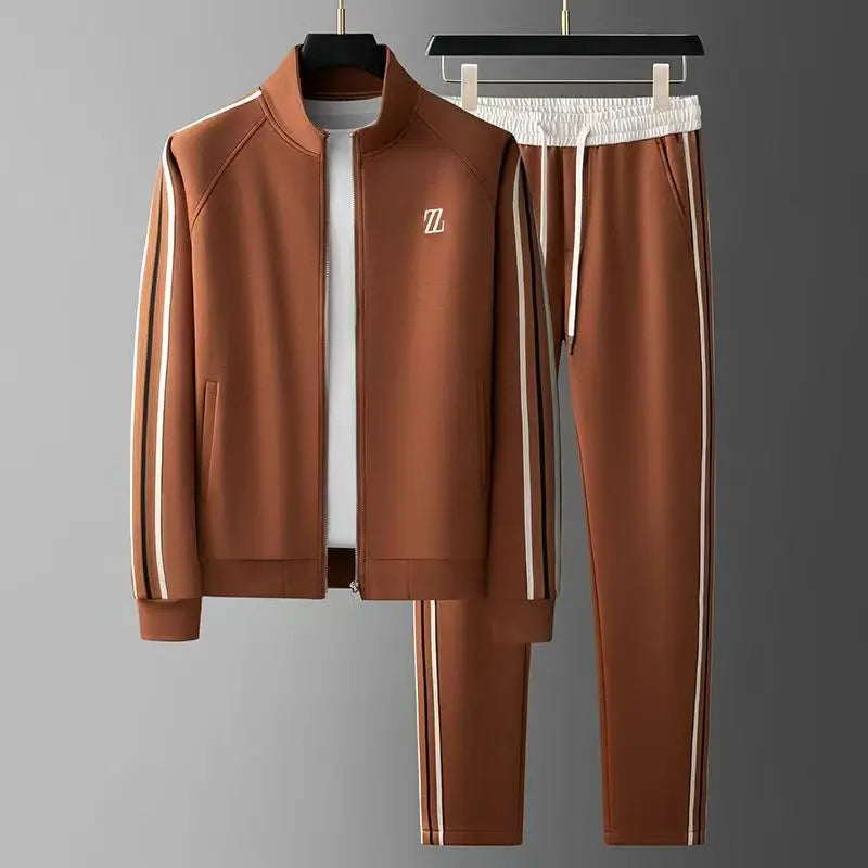 Men's Patchwork Zip-Up Tracksuit | Tailored Comfort with Everyday Edge