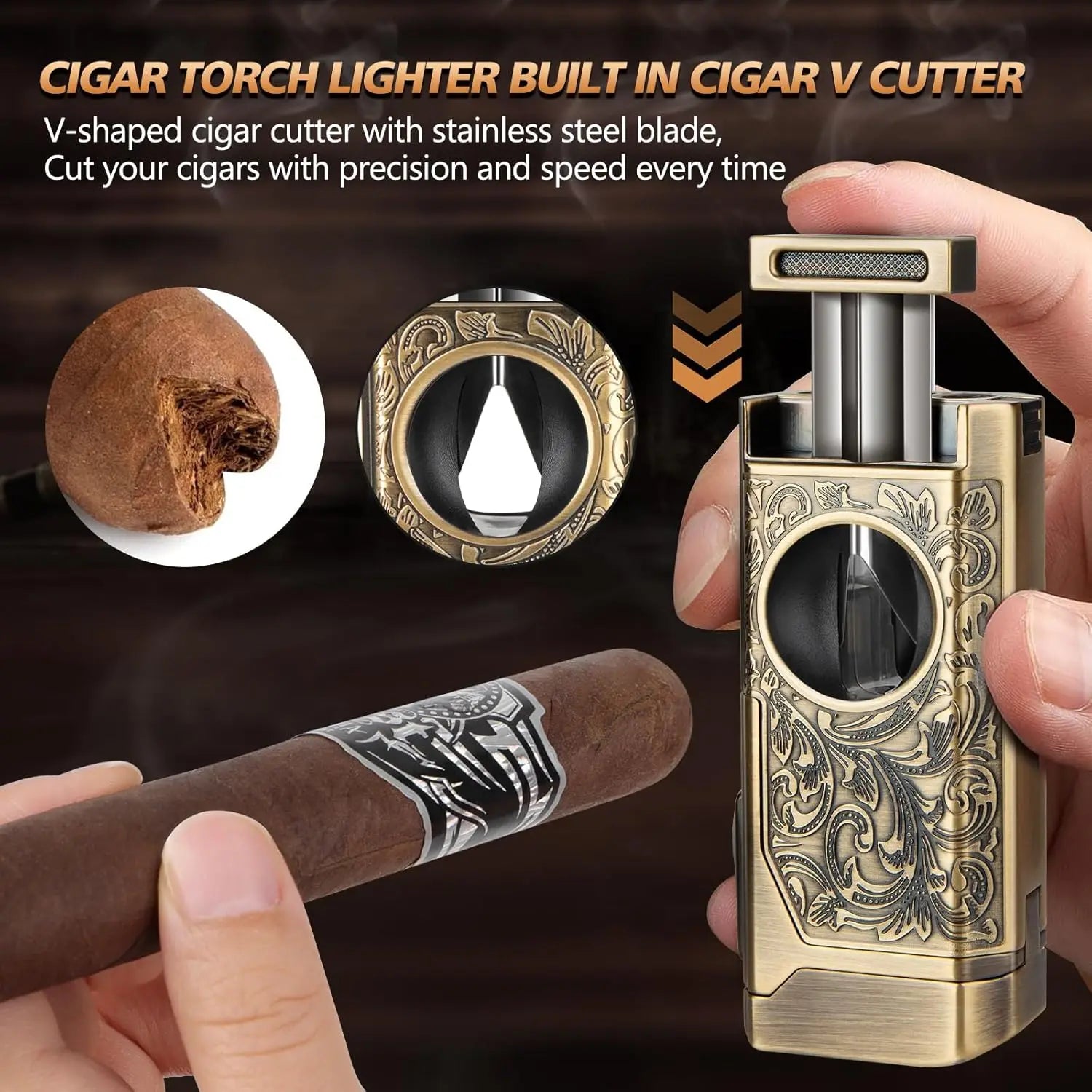 4 Jet Flame Cigar Lighter