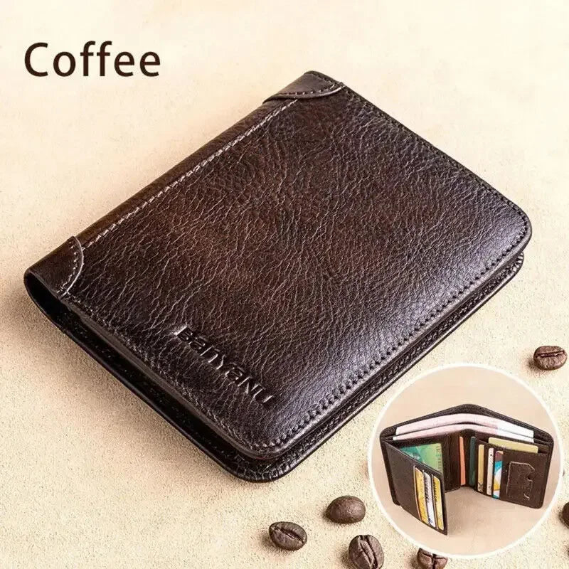 Men's Genuine Leather Wallet – RFID Protection