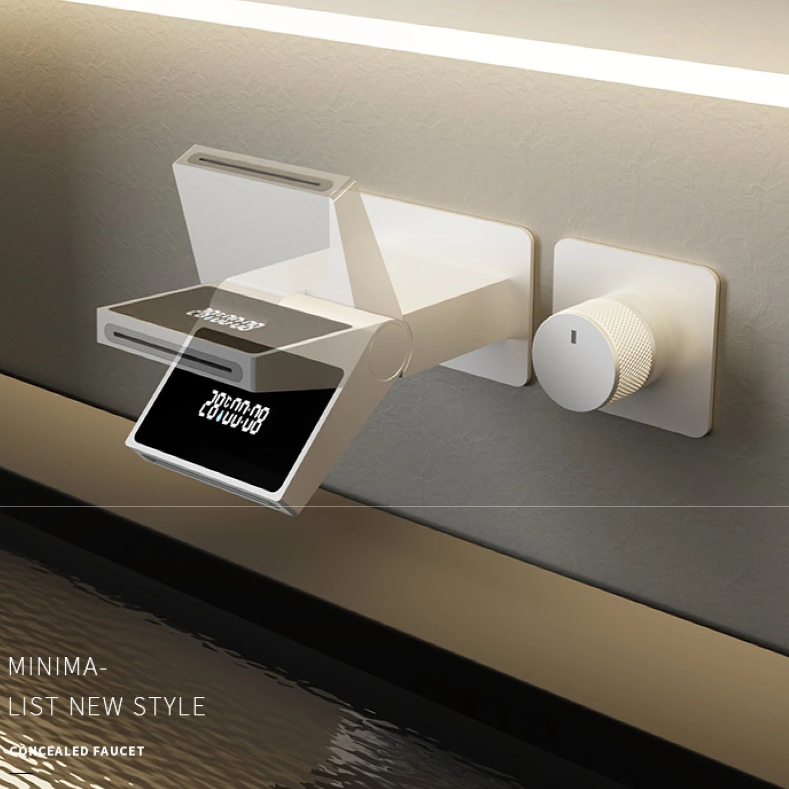 Wall Mounted Basin Faucet with LED Light