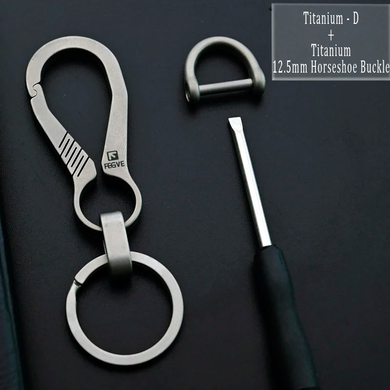 Durable Titanium Alloy Multi-Purpose Keychain with Sleek Design