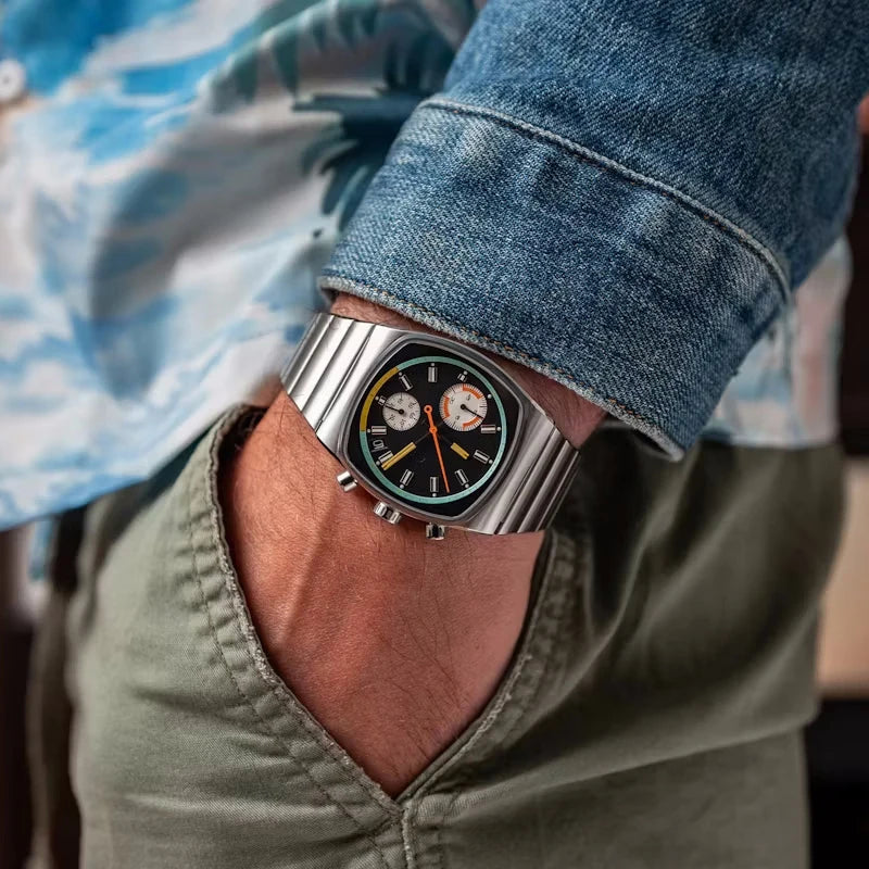 Multi-Function Calendar and Stainless Steel Watch