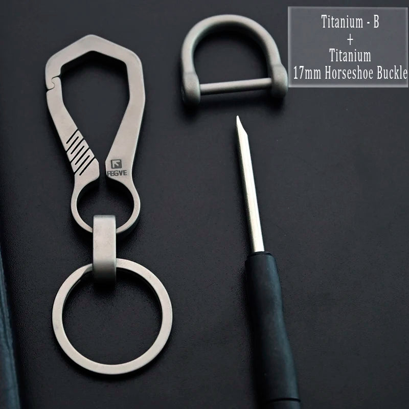 Durable Titanium Alloy Multi-Purpose Keychain with Sleek Design