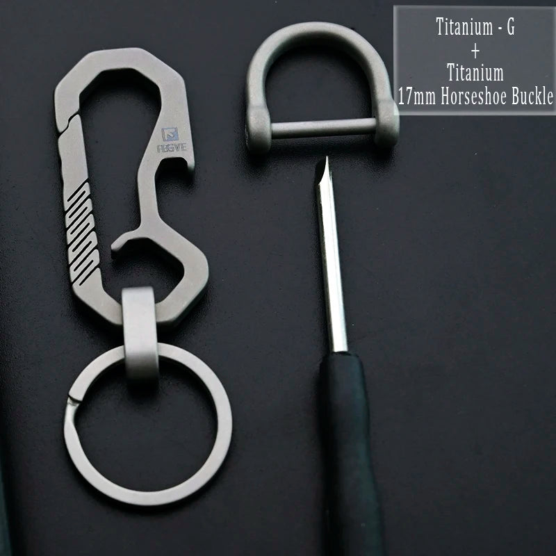 Durable Titanium Alloy Multi-Purpose Keychain with Sleek Design