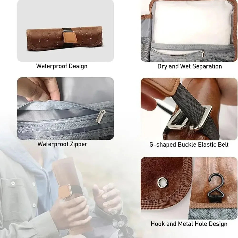 Eco-Friendly Waterproof Travel Toiletry Bag with Expandable Design