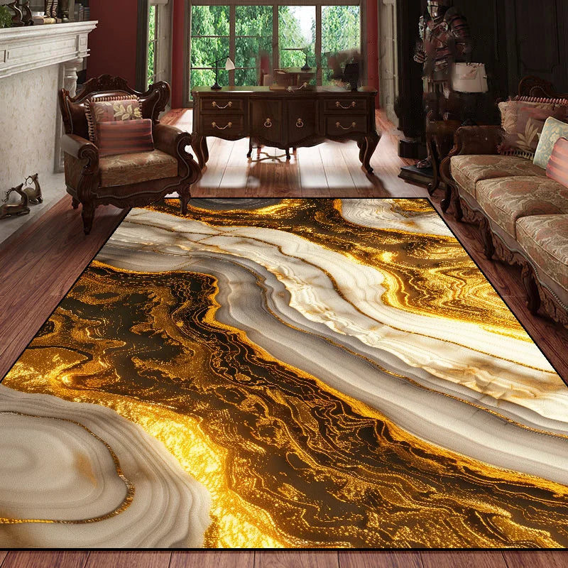 Modern Geometric Anti-Slip Carpet – Soft & Washable