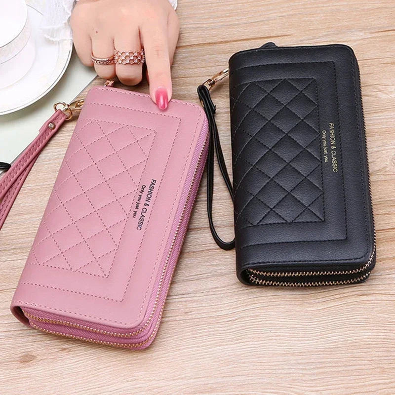 Elegant Plaid Long Wallet