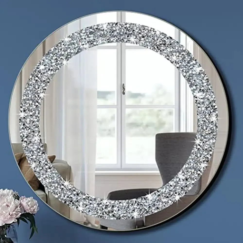 Frameless Crystal Crush Diamond Mirror