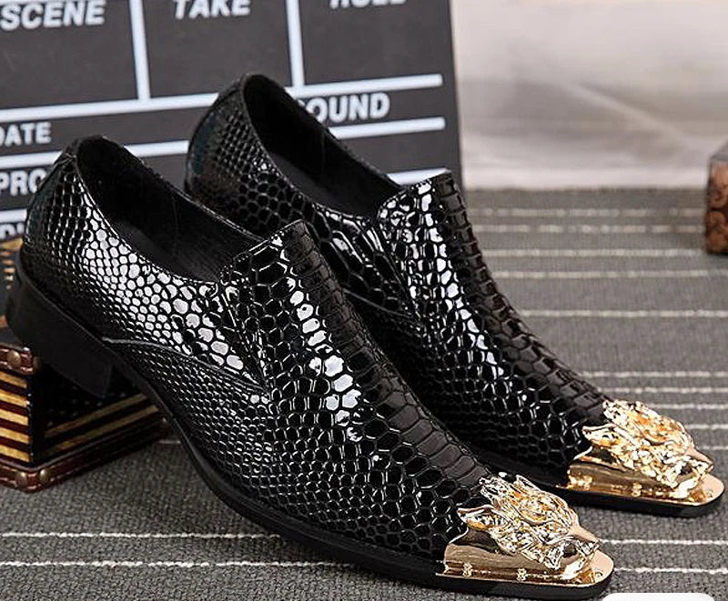 Men's Breathable Pointed-Toe Leather Dress Shoes