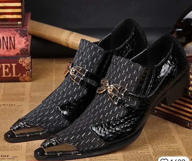 Men's Breathable Pointed-Toe Leather Dress Shoes