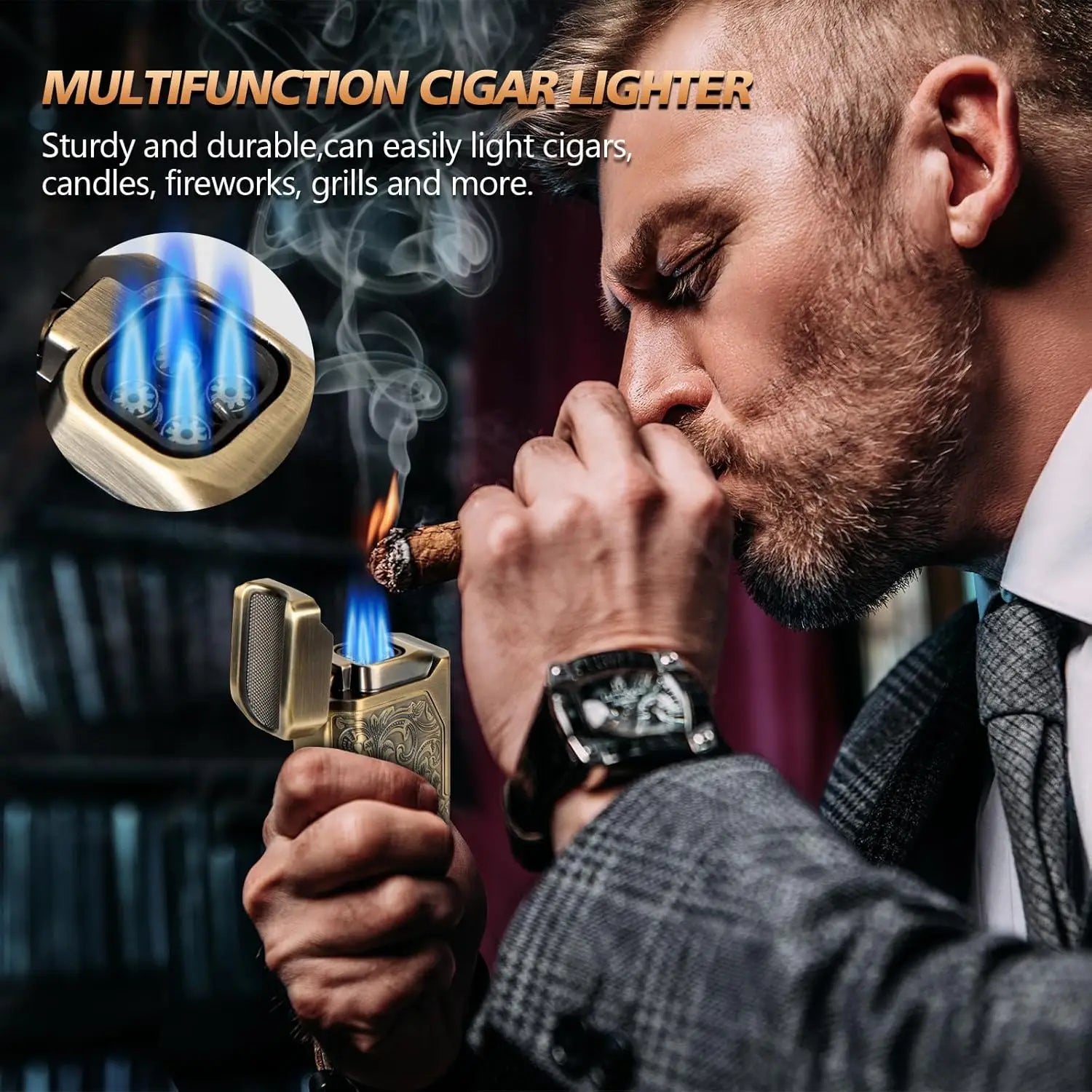 4 Jet Flame Cigar Lighter