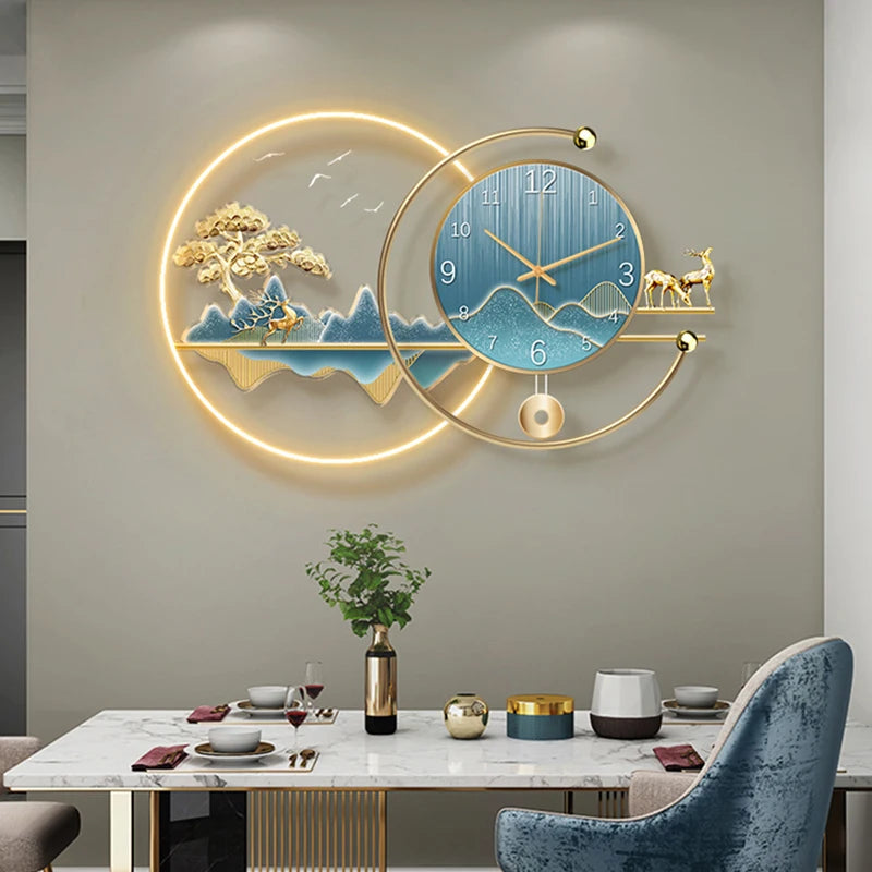Luxury Digital Xenomorph LED Wall Clock – Futuristic Elegance for Modern Interiors