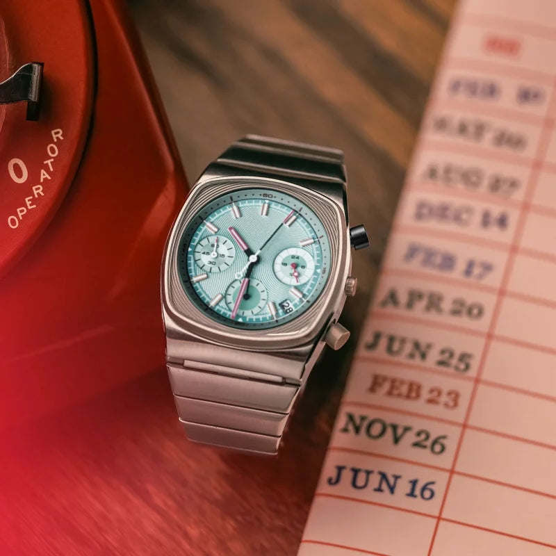 Multi-Function Calendar and Stainless Steel Watch
