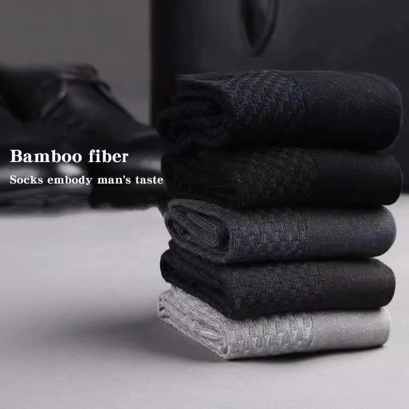 Men's Bamboo Fiber Crew Socks – 5 Pairs