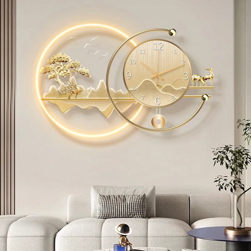 Luxury Digital Xenomorph LED Wall Clock – Futuristic Elegance for Modern Interiors