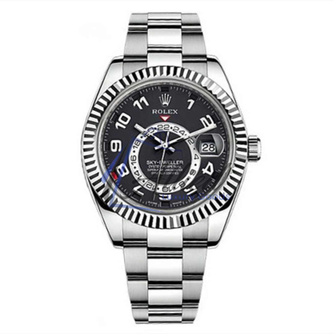 Rolex Sky-Dweller 42mm | Steel & White Gold with Black Arabic Dial