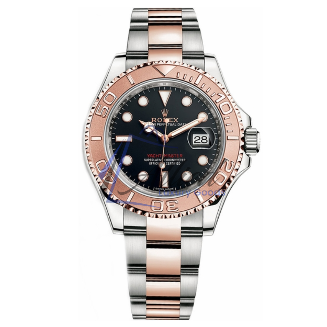 Rolex Yacht-Master 40mm Everose Gold & Steel with Black Dial