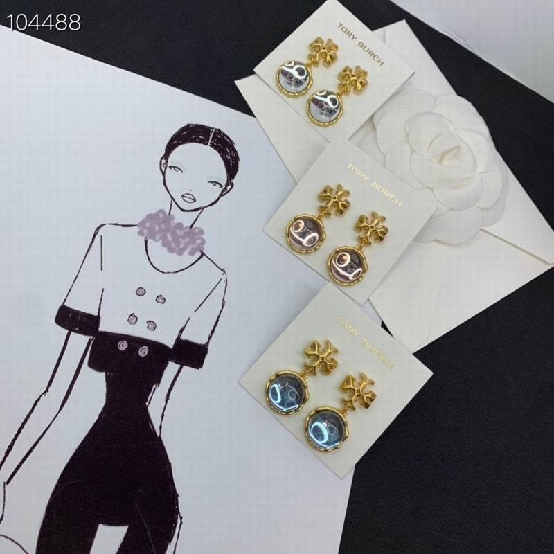 Tory Burch Earrings Elegant Hoop Design with Signature Detailing