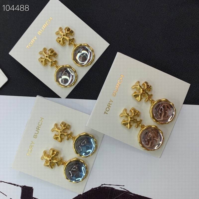 Tory Burch Earrings Elegant Hoop Design with Signature Detailing