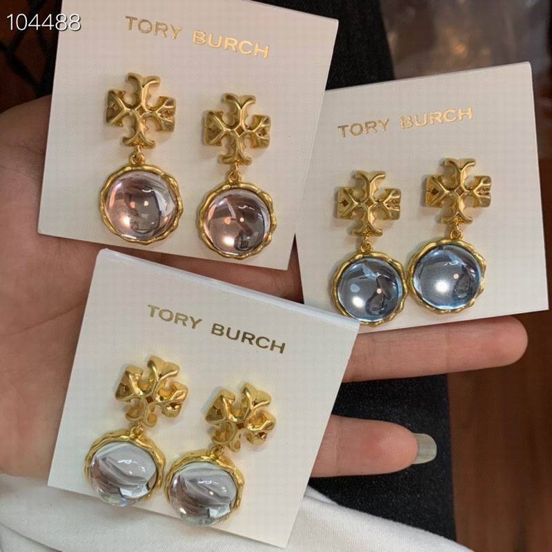 Tory Burch Earrings Elegant Hoop Design with Signature Detailing
