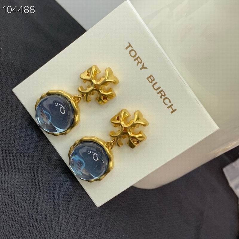 Tory Burch Earrings Elegant Hoop Design with Signature Detailing