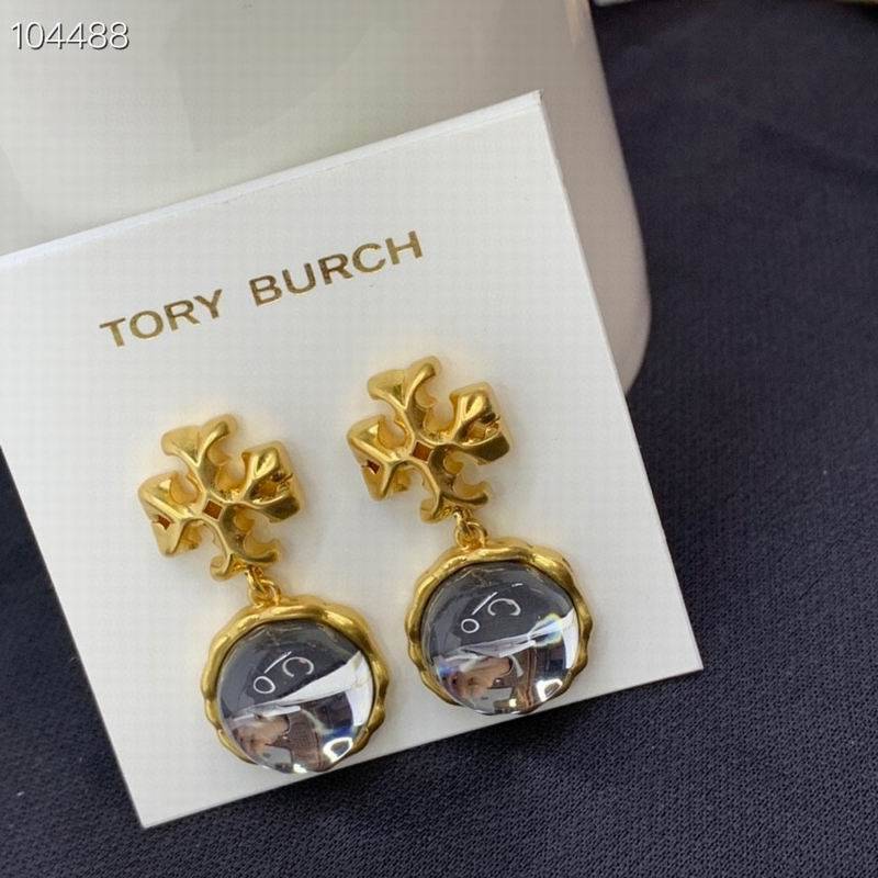 Tory Burch Earrings Elegant Hoop Design with Signature Detailing