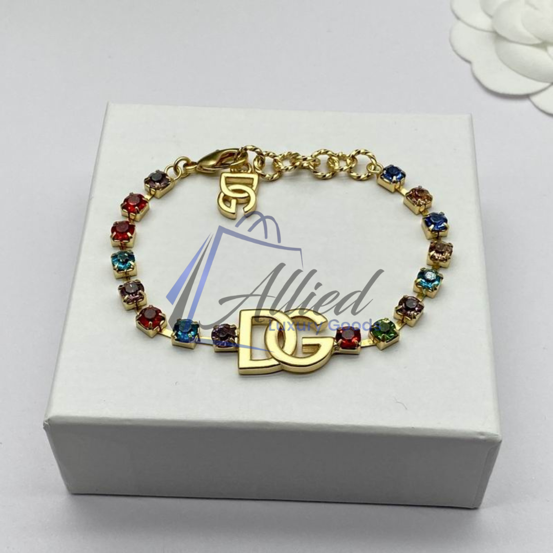 Dolce & Gabbana Multicolor Gemstone DG Bracelet