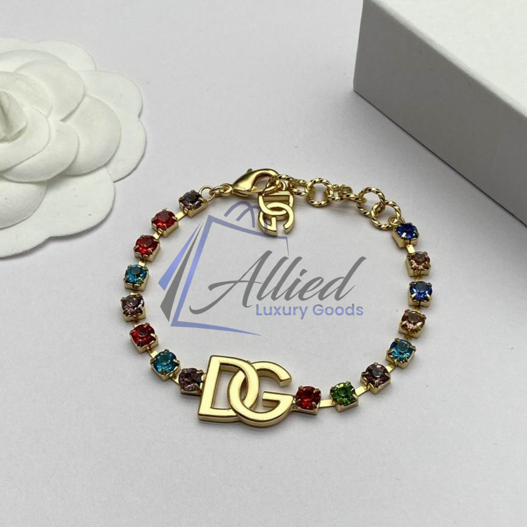 Dolce & Gabbana Multicolor Gemstone DG Bracelet