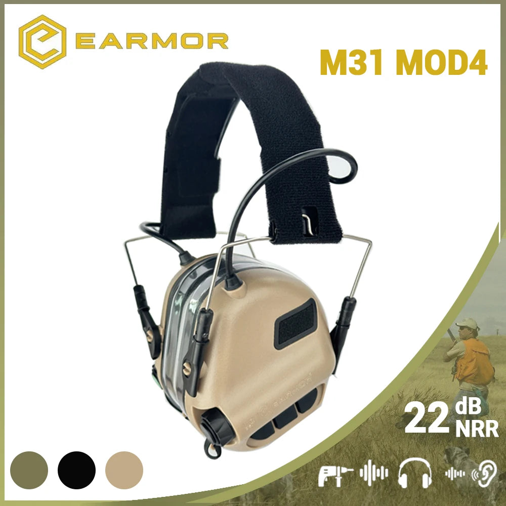 OPSMEN EARMOR M31 MOD4 Tactical Headphones Military Noise Canceling Earmuffs Military Anti-Noisy Shooting Earphone