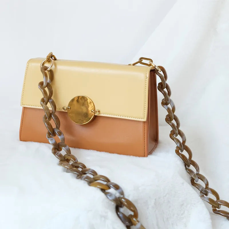 New Fashion Woman Bag Accessory Detachable Replacement Blue Pink Brown Acrylic Chain Luxury Strap Resin Shoulder Clutch Chain