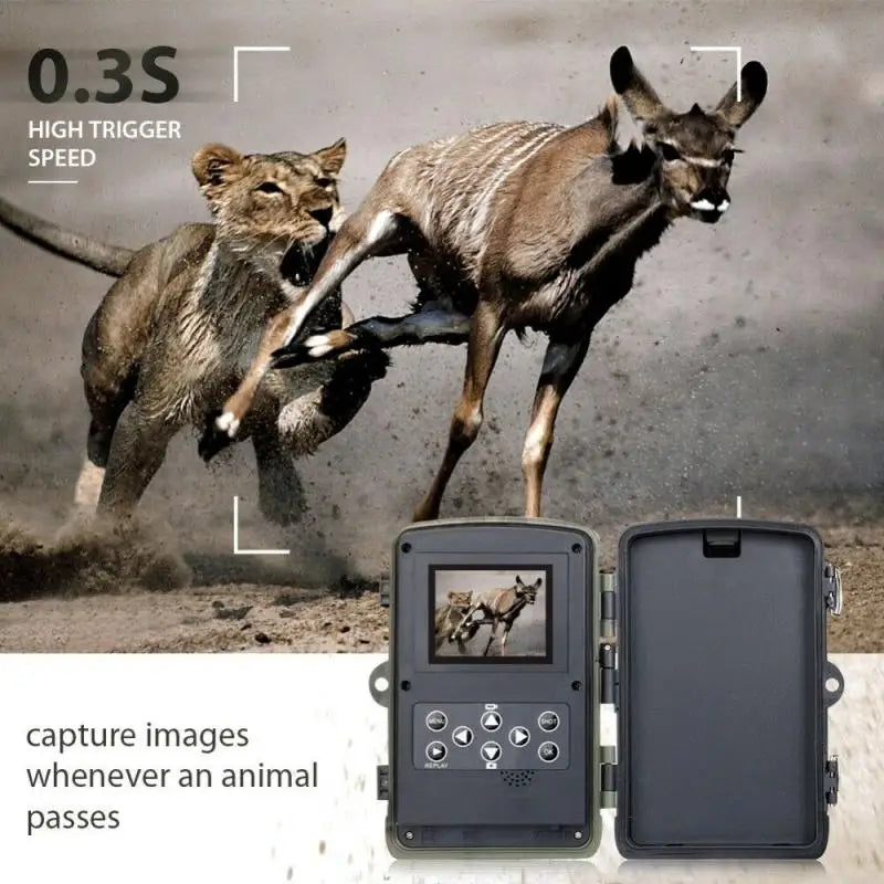 20MP 1080P Outdoor Hunting Trail Camera with 5000 MAh Lithium Battery IP65 Waterproof Game Cam Photo Traps Wild Surveillance