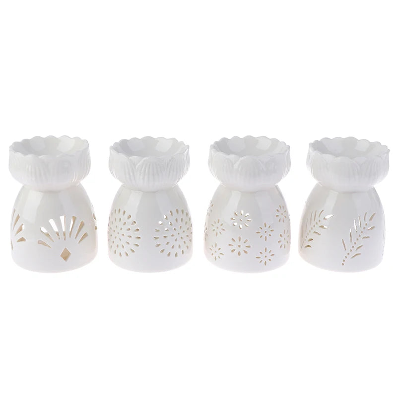 1pc Ceramic Candle Holder Oil Incense Burner Essential Aromatherapy Oil Burner Lamps Porcelain Home Living Room Decoration