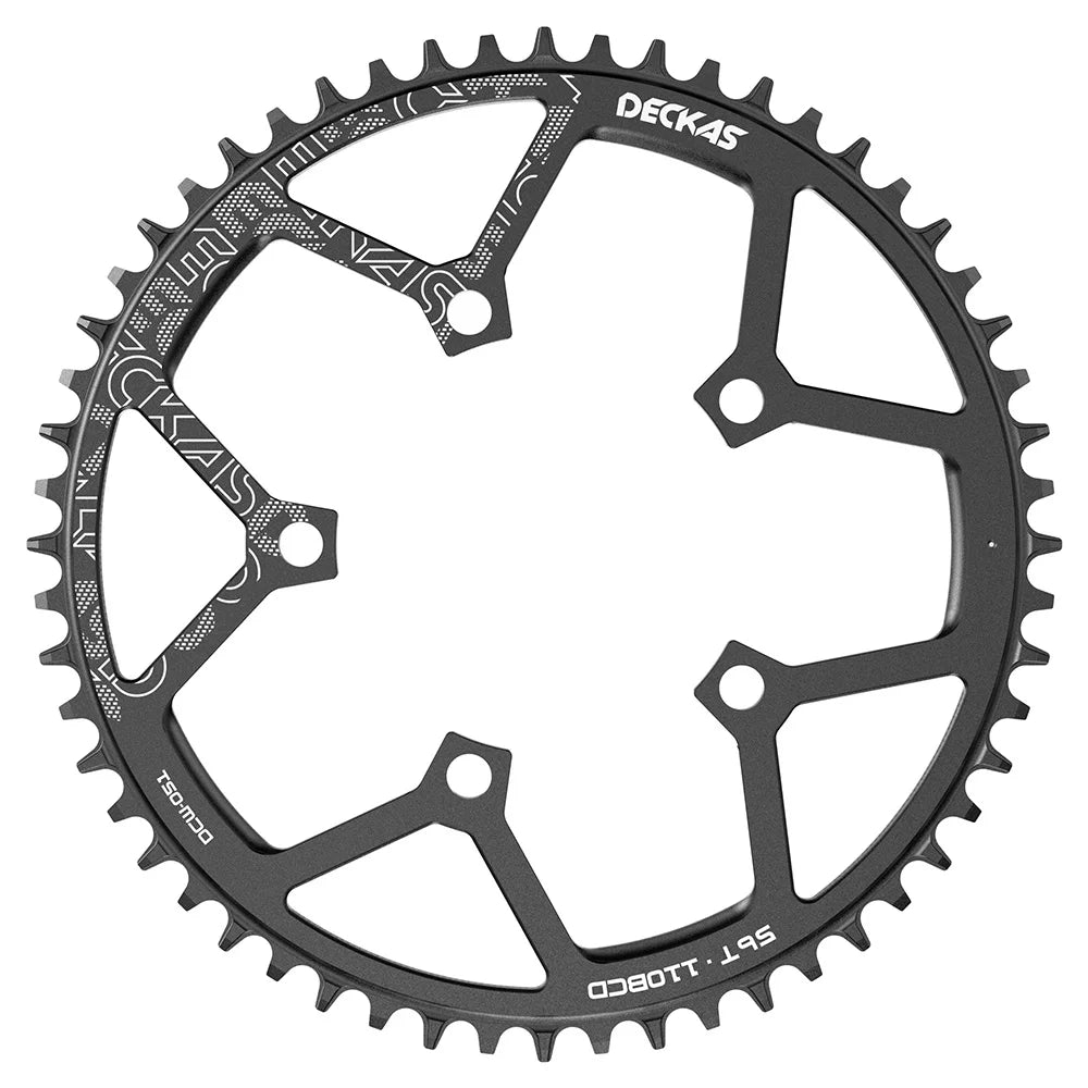 DECKAS 110BCD 130BCD Crown Chainring Narrow Wide Round Chain Ring 36T 38T 40T 42T 44T 46T 48T 50T 52T 54T 56T 58T Sprocket