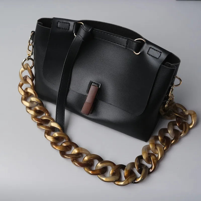 New Fashion Woman Bag Accessory Detachable Parts Replacement Chain White Green Resin Luxury Strap Women Acrylic Shoulder Chain