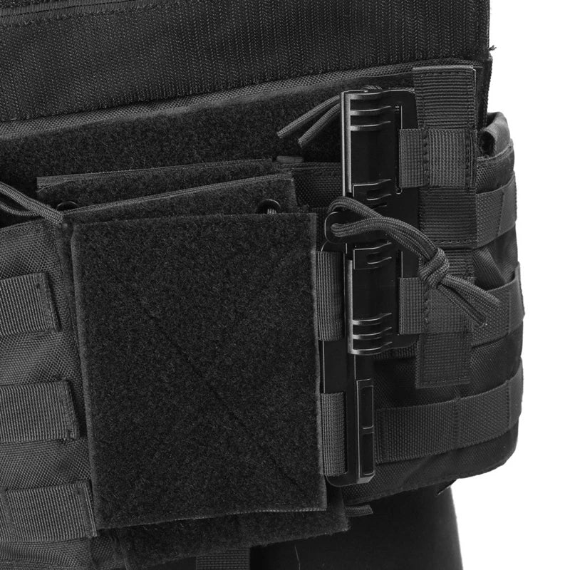 Vest Quick Release Buckle Set, Molle Quick Disconnect Side Entry Conversion with Hook Loop Fastener for Plate Carrier Outdoor Hu