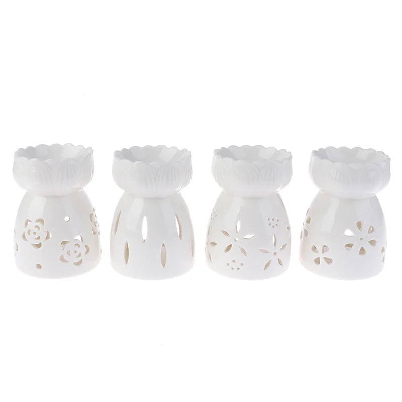 1pc Ceramic Candle Holder Oil Incense Burner Essential Aromatherapy Oil Burner Lamps Porcelain Home Living Room Decoration