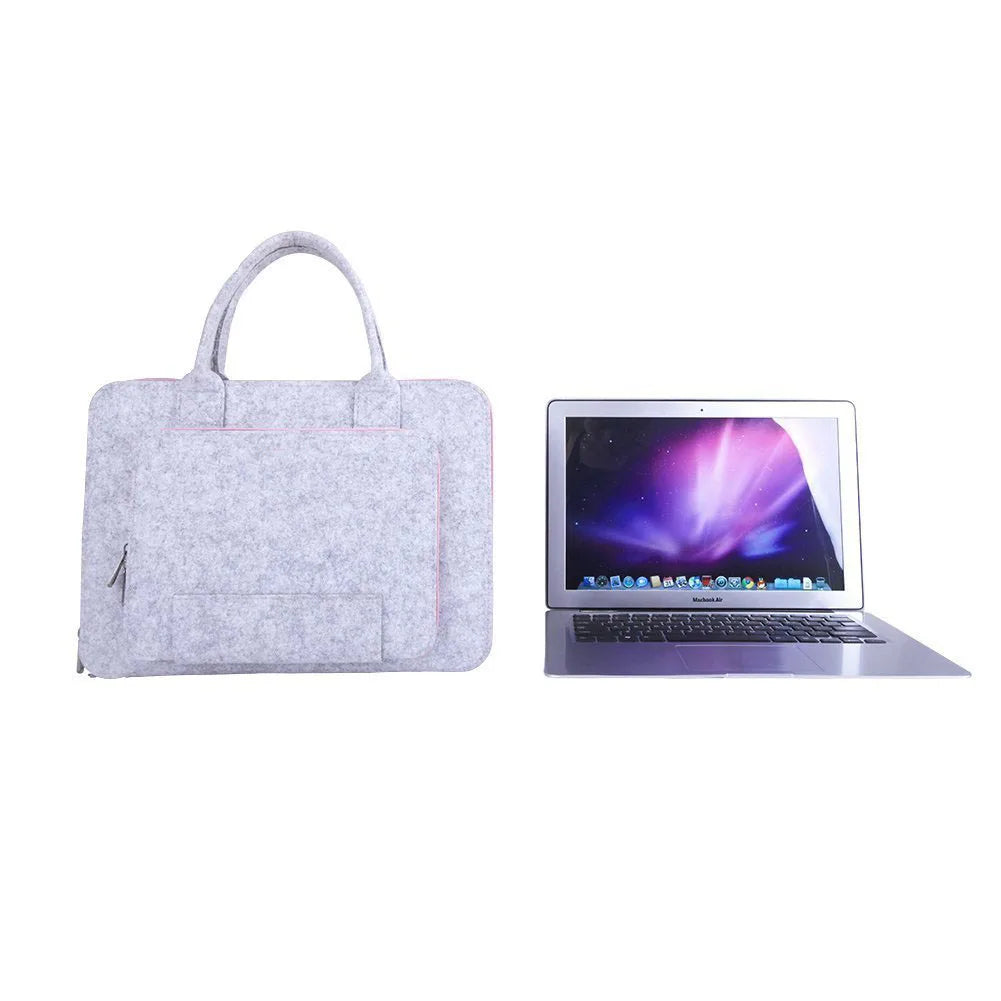 11/13/15.6/17 Inch Laptop Bag, Felt Laptop Sleeve Notebook Computer Case Carrying Bag Pouch with Handle for  Asus / Lenovo