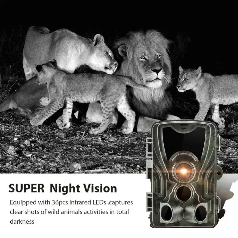 20MP 1080P Outdoor Hunting Trail Camera with 5000 MAh Lithium Battery IP65 Waterproof Game Cam Photo Traps Wild Surveillance