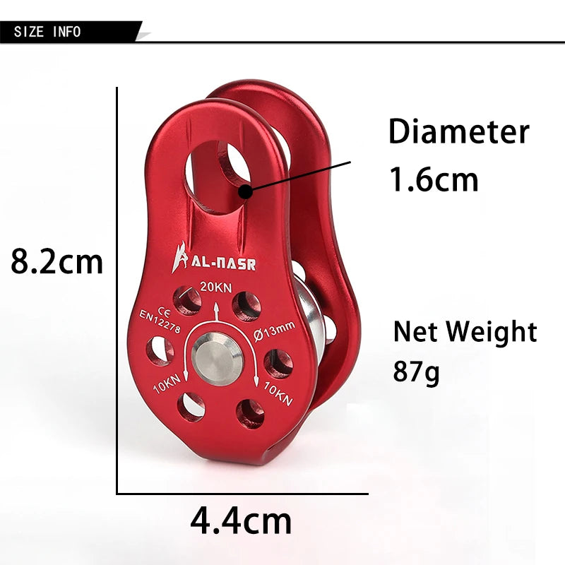 Rock Climbing Pulley Outdoor Tools Professional Fixed Sideplate Single Sheave Pulley Mountain Climbing Equipment