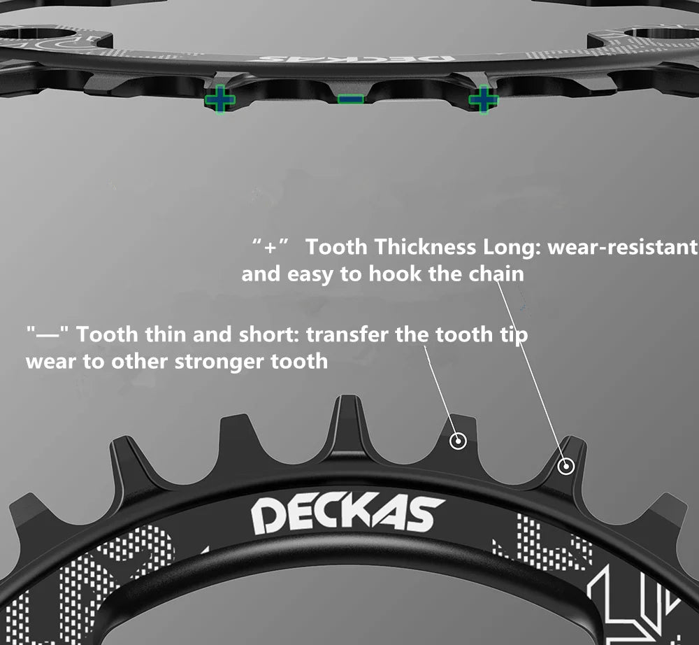 DECKAS 110BCD 130BCD Crown Chainring Narrow Wide Round Chain Ring 36T 38T 40T 42T 44T 46T 48T 50T 52T 54T 56T 58T Sprocket